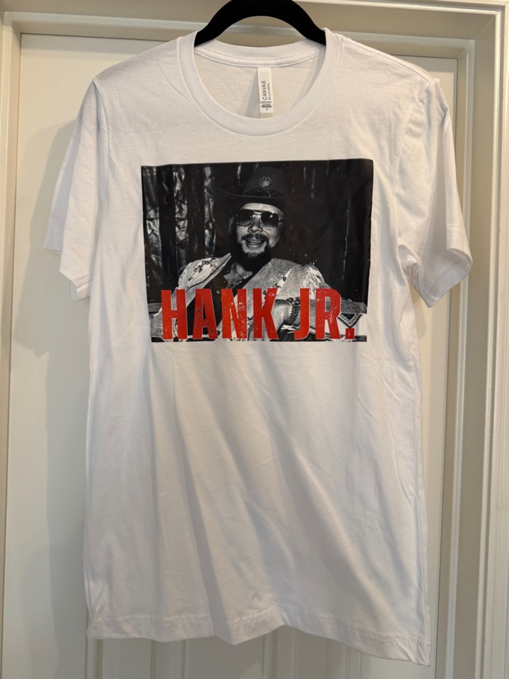 Unisex Hank Jr. Graphic Crew Neck T-Shirt - White